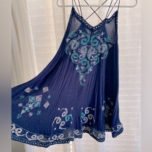 Monoreno Navy Blue Shift Dress